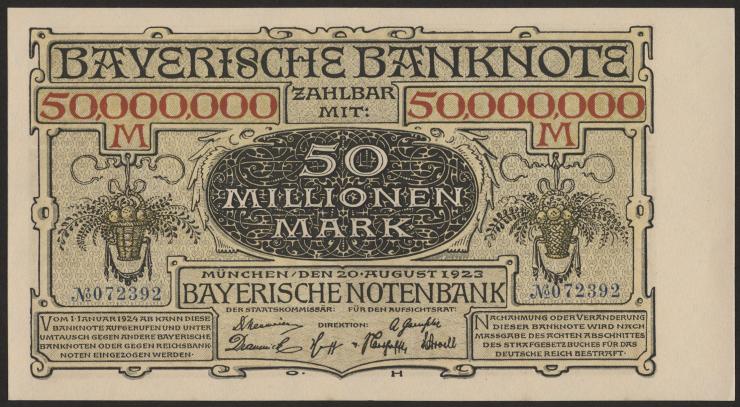 R-BAY 15: 50 Mio. Mark 1923  (1/1-) 