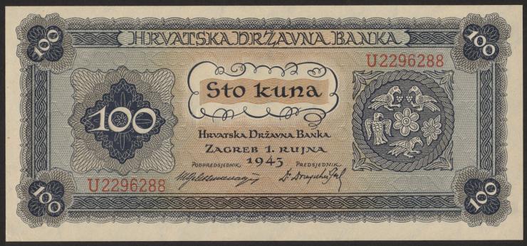 Kroatien / Croatia P.11 100 Kuna 1943 (1) 
