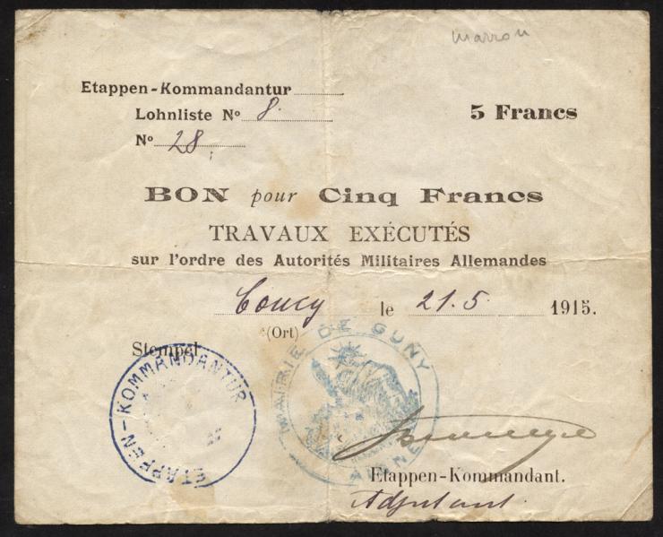 R.408 5 Francs 1915 (3-) 