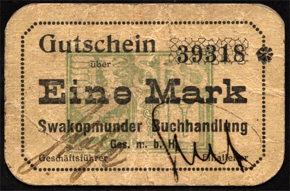 R.955: Swakopmunder Buchhandlung 1 Mark (1916) (3) 