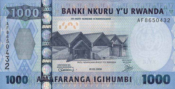 Ruanda / Rwanda P.35 1000 Francs 2008 (1) 