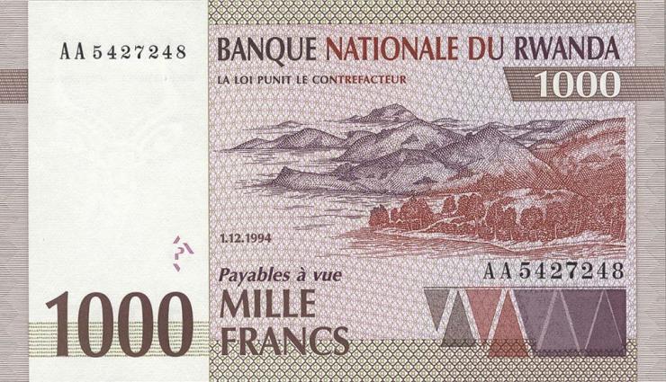 Ruanda / Rwanda P.24 1000 Francs 1994 (1) 
