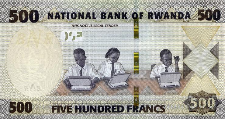Ruanda / Rwanda P.42 500 Francs 2019 (1) 