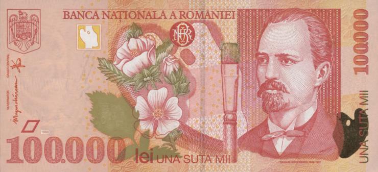 Rumänien / Romania P.110 100.000 Lei 1998 (1) 