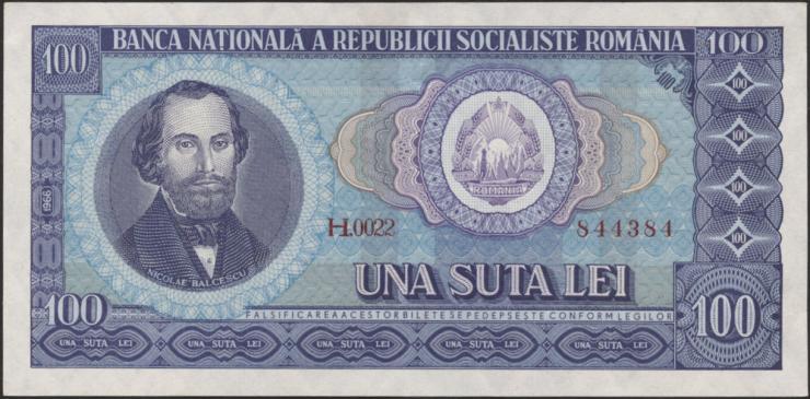 Rumänien / Romania P.097 100 Lei 1966 (2) 