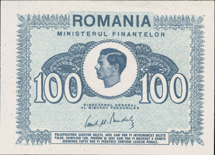 Rumänien / Romania P.078 100 Lei 1945 (1) 