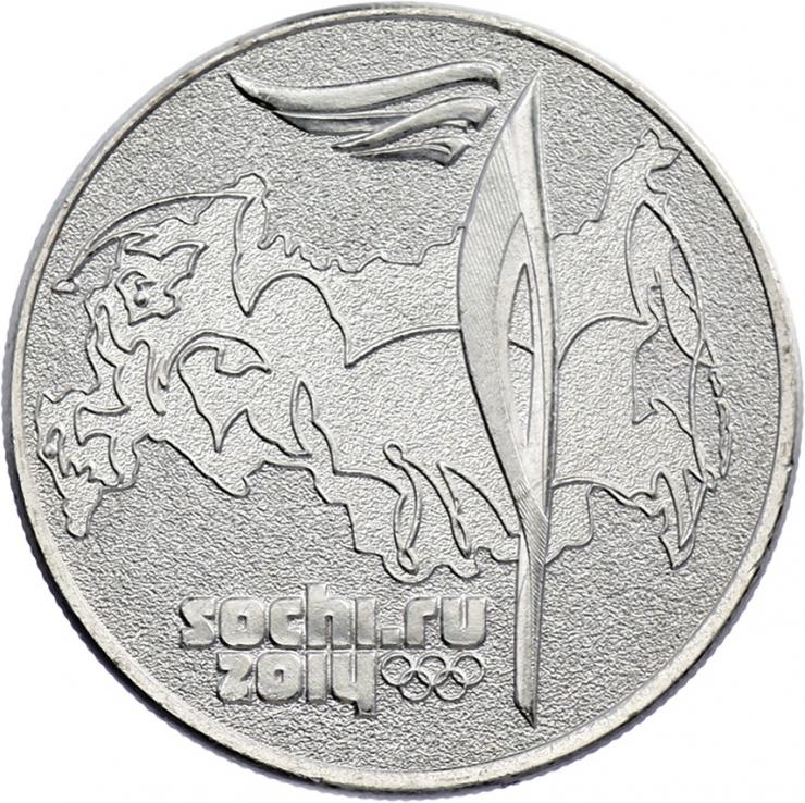 Russland 25 Rubel 2014 Oly. Spiele Sotschi 2014 