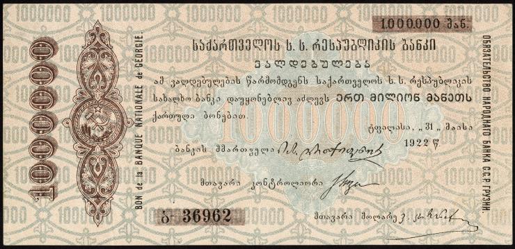 Russland / Russia P.S0768 1.000.000 Rubel 1922 (2+) 