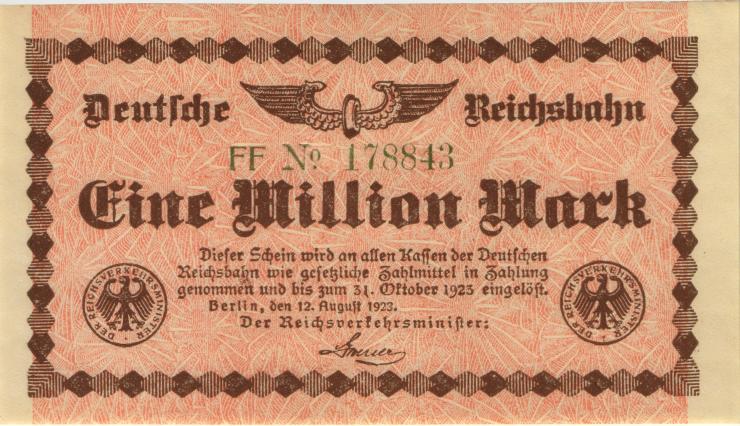 RVM-01b Reichsbahn Berlin 1 Million Mark 1923 (1) 