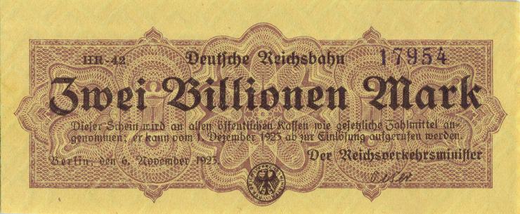 RVM-21b Reichsbahn Berlin 2 Billionen Mark 1923 (1) 