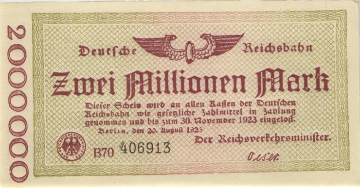 RVM-02 Reichsbahn Berlin 2 Millionen Mark 1923 (1) 
