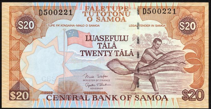 Samoa P.35b 20 Tala (2002) (1) 