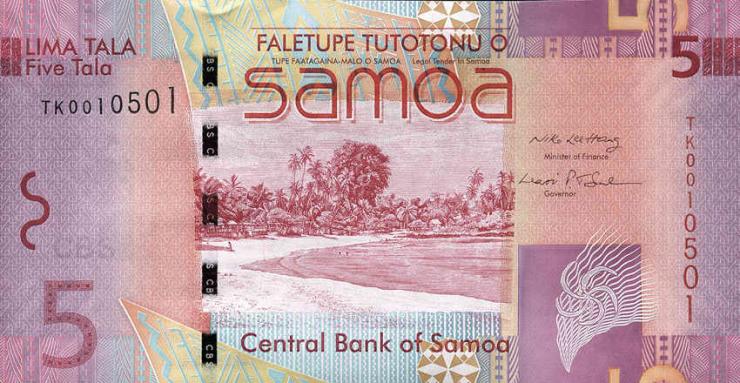 Samoa P.38a 5 Tala (2008) (1) 