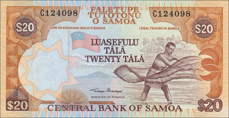 Samoa P.35a 20 Tala (2002) (1) 