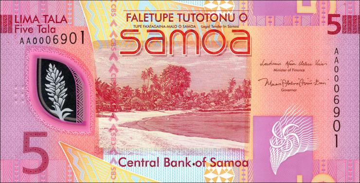 Samoa P.47 5 Tala (2023) (1) 