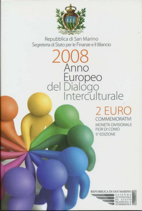San Marino 2 Euro 2008 Jahr des Dialogs 
