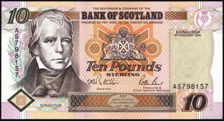 Schottland / Scotland P.120a 10 Pounds 1995 (1) 