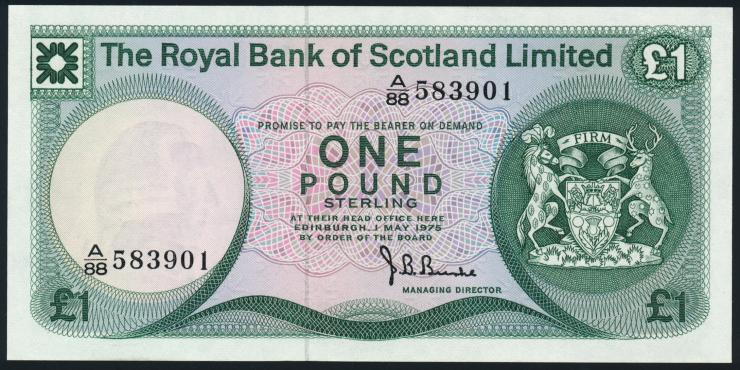 Schottland / Scotland P.336a 1 Pound 1975 (1) 