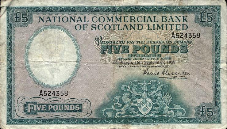 Schottland / Scotland P.266 5 Pounds 1959 (4) 