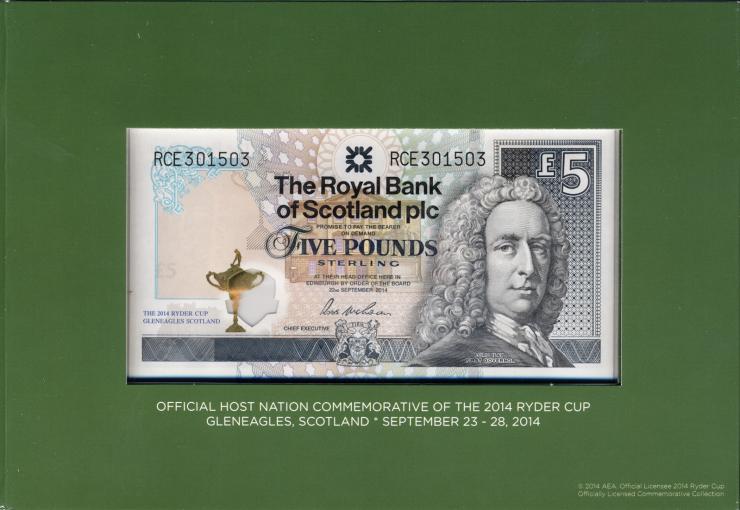 Schottland / Scotland P.369 5 Pounds 2014 Ryder Cup (1) 