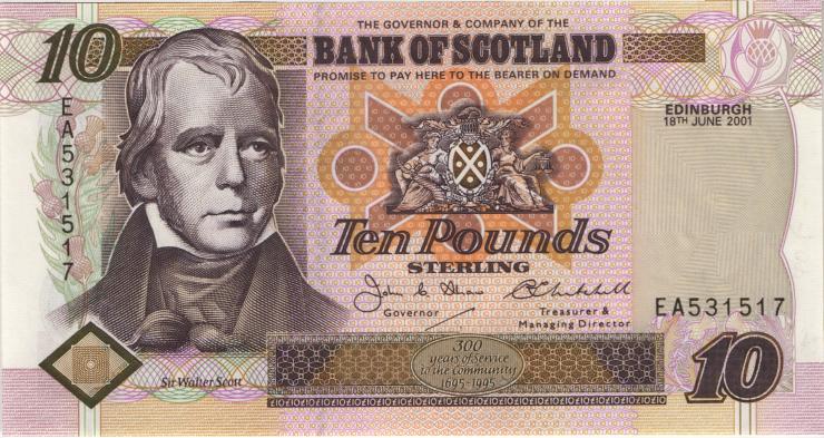 Schottland / Scotland P.120d 10 Pounds 2001 (1) 