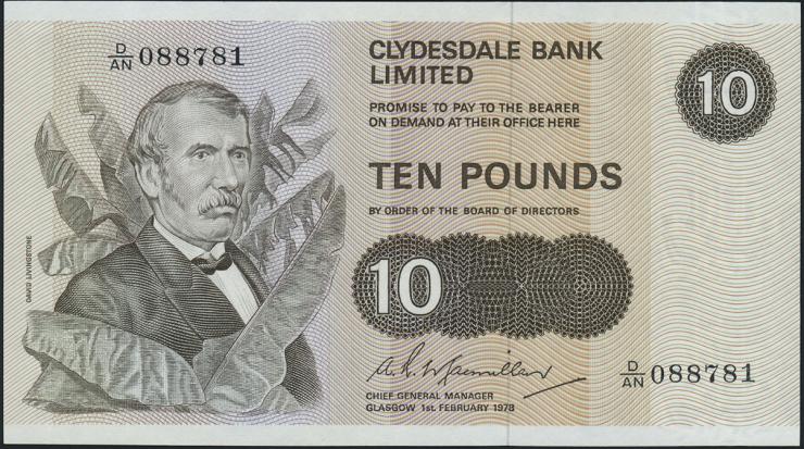 Schottland / Scotland P.207b 10 Pounds 1978 (1) 