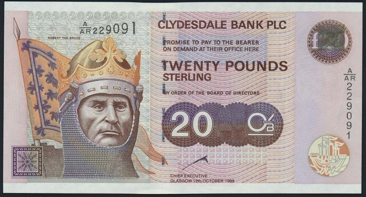 Schottland / Scotland P.228b 20 Pounds 1999 (1) 