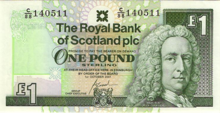 Schottland / Scotland P.351e 1 Pound 2001 (1) 