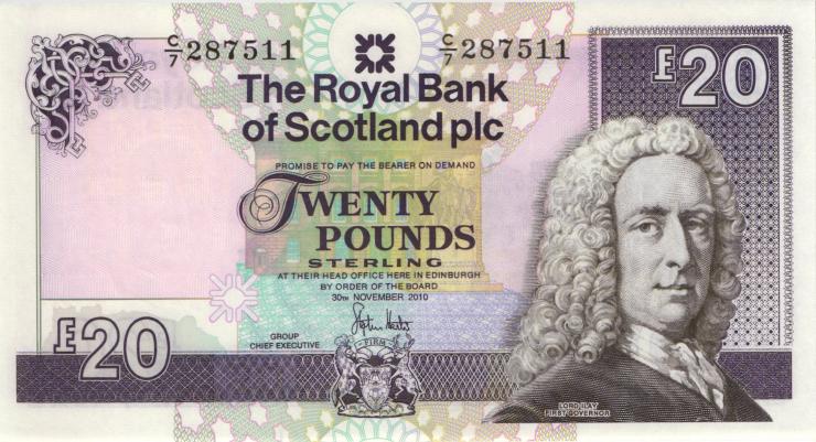 Schottland / Scotland P.354e 20 Pounds 2010 (1) 