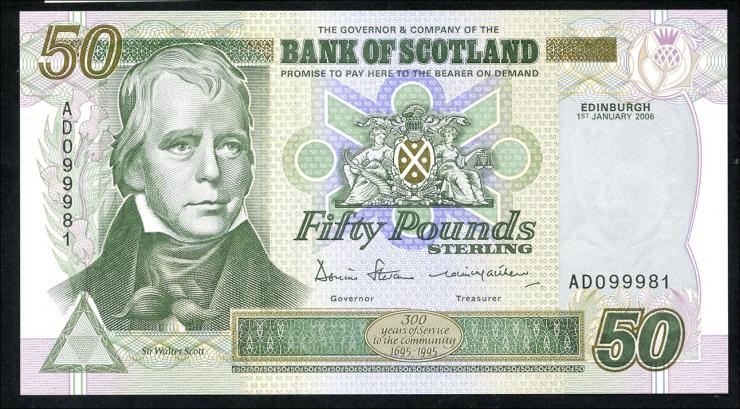 Schottland / Scotland P.122d 50 Pounds Sterling 2006 AD 099981 (1) 