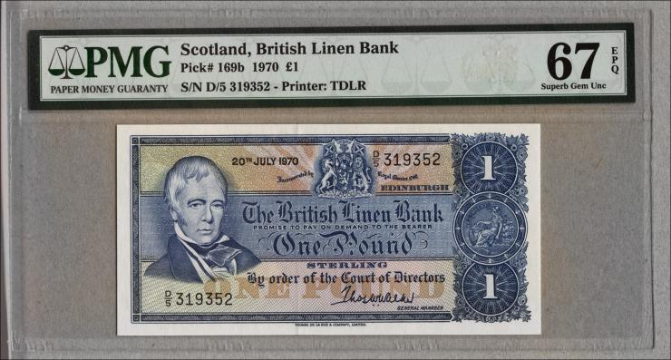 Schottland / Scotland P.169b 1 Pounds 1970 (1) 