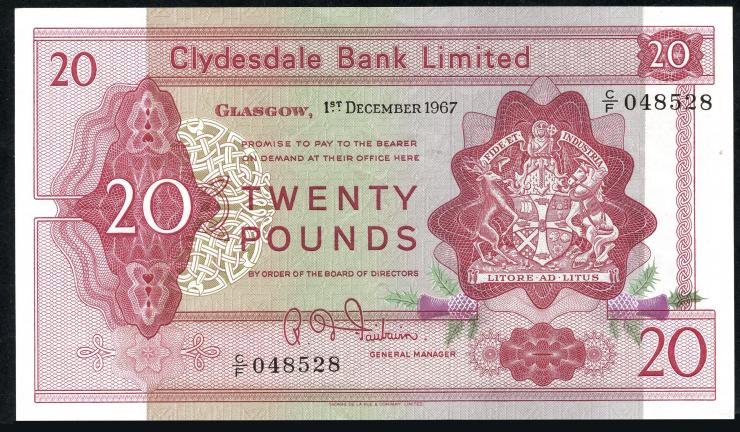 Schottland / Scotland P.200 20 Pounds 1964 (2) 048528 