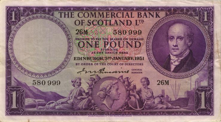 Schottland / Scotland P.S332 1 Pound 1951 (3) 