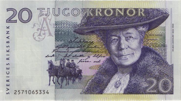 Schweden / Sweden P.61a 20 Kronen 1992 (1) 