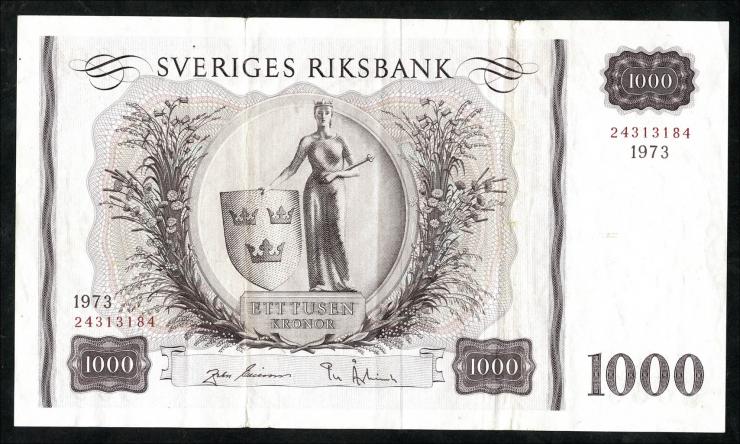 Schweden / Sweden P.46f 1000 Kronen 1973 (3) 