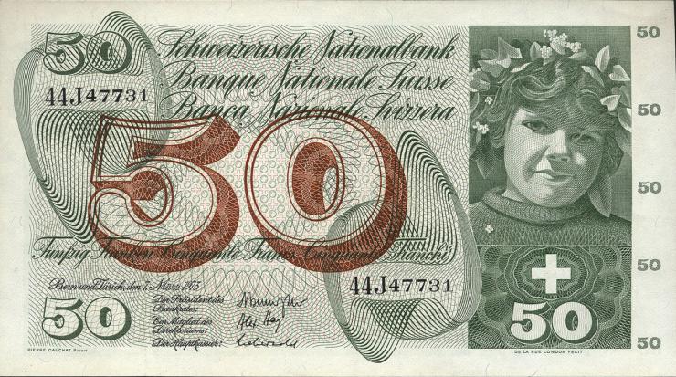 Schweiz / Switzerland P.48m 50 Franken 1973 (1) 