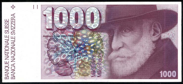 Schweiz / Switzerland P.59f 1000 Franken 1993 (2) Unterschrift 2 