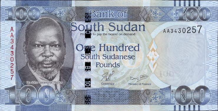 Süd Sudan / South Sudan P.10 100 Pounds 2011 (1) 