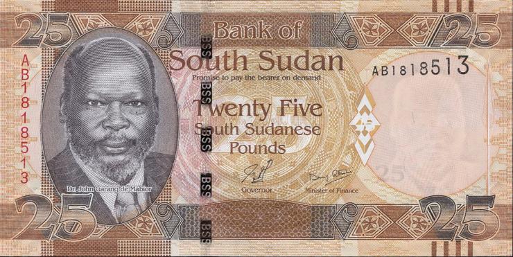 Süd Sudan / South Sudan P.08 25 Pounds 2011 (1) 