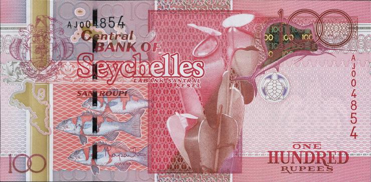 Seychellen / Seychelles P.44a 100 Rupien 2011 (1) 