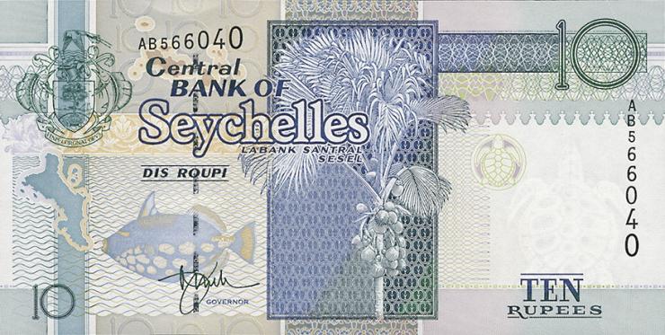 Seychellen / Seychelles P.36a 10 Rupien (1998) (1) 