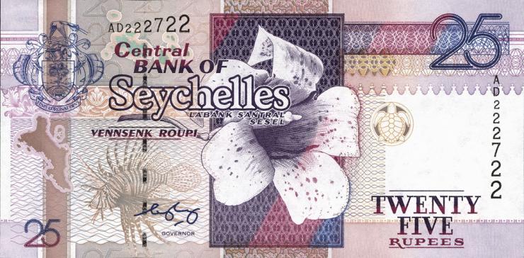 Seychellen / Seychelles P.37b 25 Rupien (2008)  (1) 