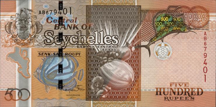 Seychellen / Seychelles P.45 500 Rupien 2011 (1) 