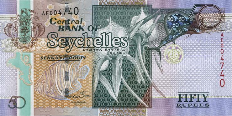 Seychellen / Seychelles P.43 50 Rupien 2011 (1) 