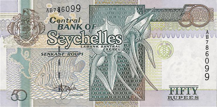 Seychellen / Seychelles P.38 50 Rupien (1998) (1) 