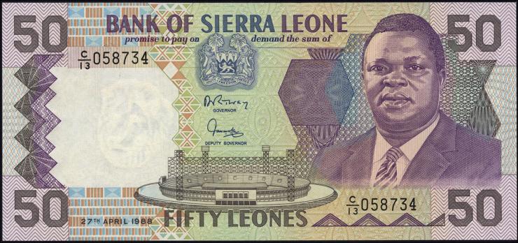 Sierra Leone P.17a 50 Leones 1988 (1) 
