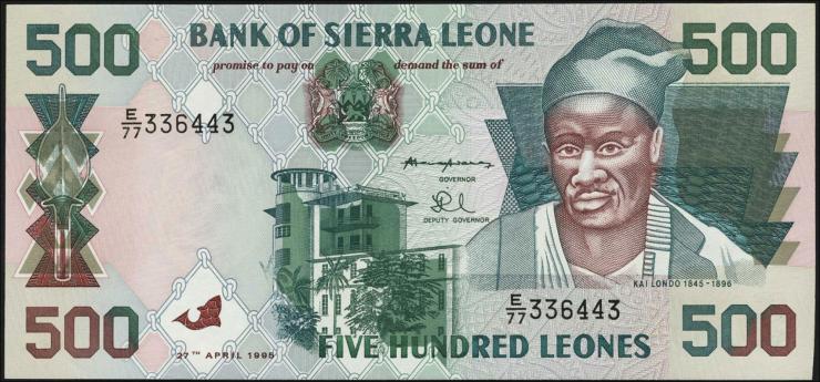 Sierra Leone P.23a 500 Leones 1995 (1) 