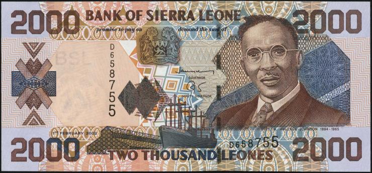 Sierra Leone P.26a 2000 Leones 2002 (1) 