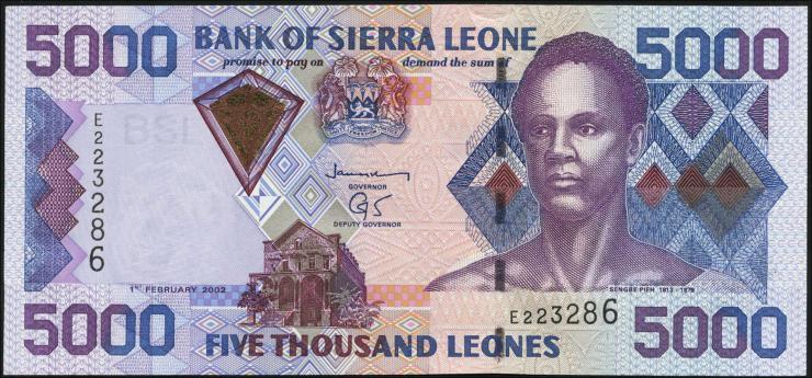 Sierra Leone P.27a 5000 Leones 2002 (1) 
