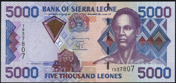 Sierra Leone P.27b 5000 Leones 2003 (1) 